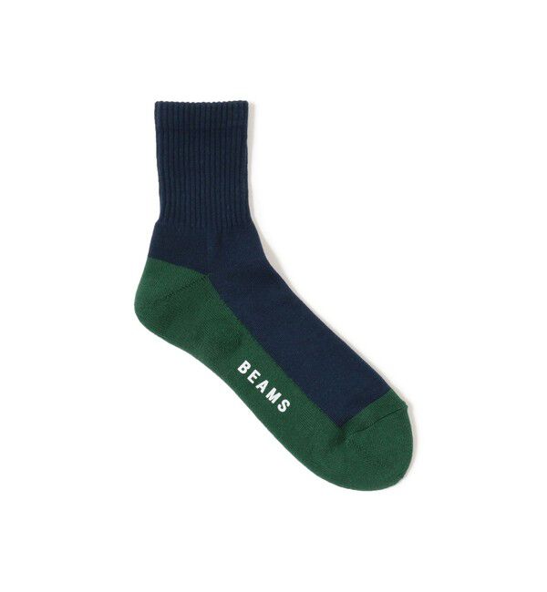 BEAMS「スイッチ ボトム ソックス」|ソックス|NAVY