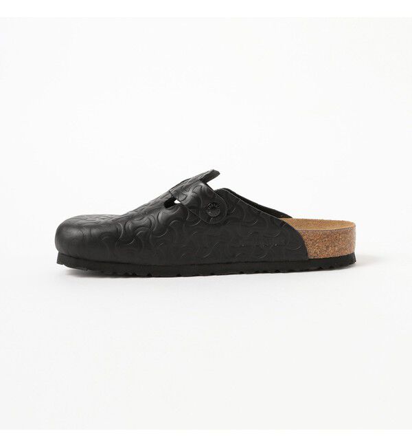 BEAMS「【別注】BIRKENSTOCK / BOSTON &ldquo;BONE PATTERN&rdquo; Smooth BLACK」|サンダル|