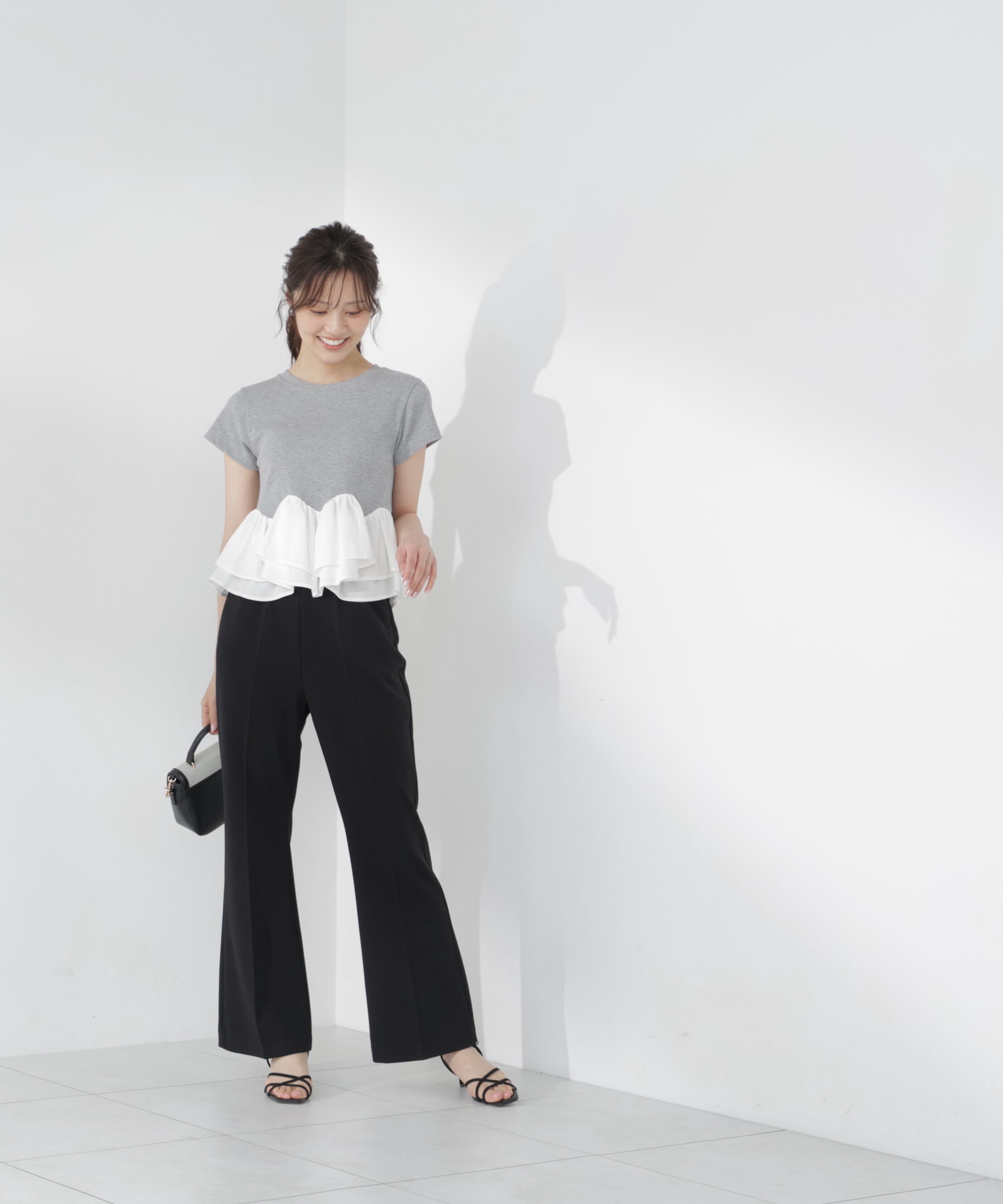 PROPORTION BODY DRESSING「〈a/mie〉ホイップフリルTシャツ」|Tシャツ・カットソー|