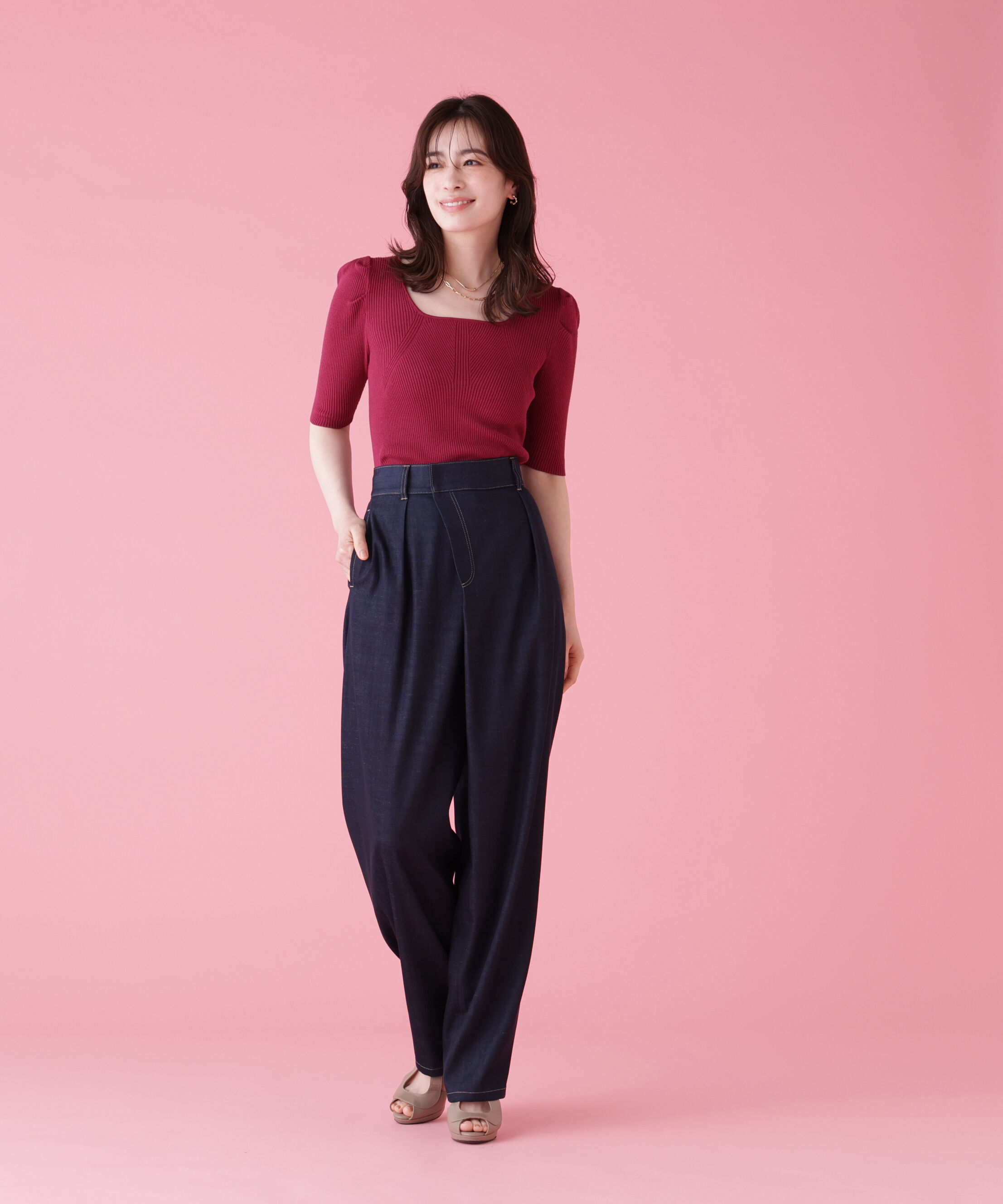  「［美香さん着用］デニム調ラップパンツ」|その他|