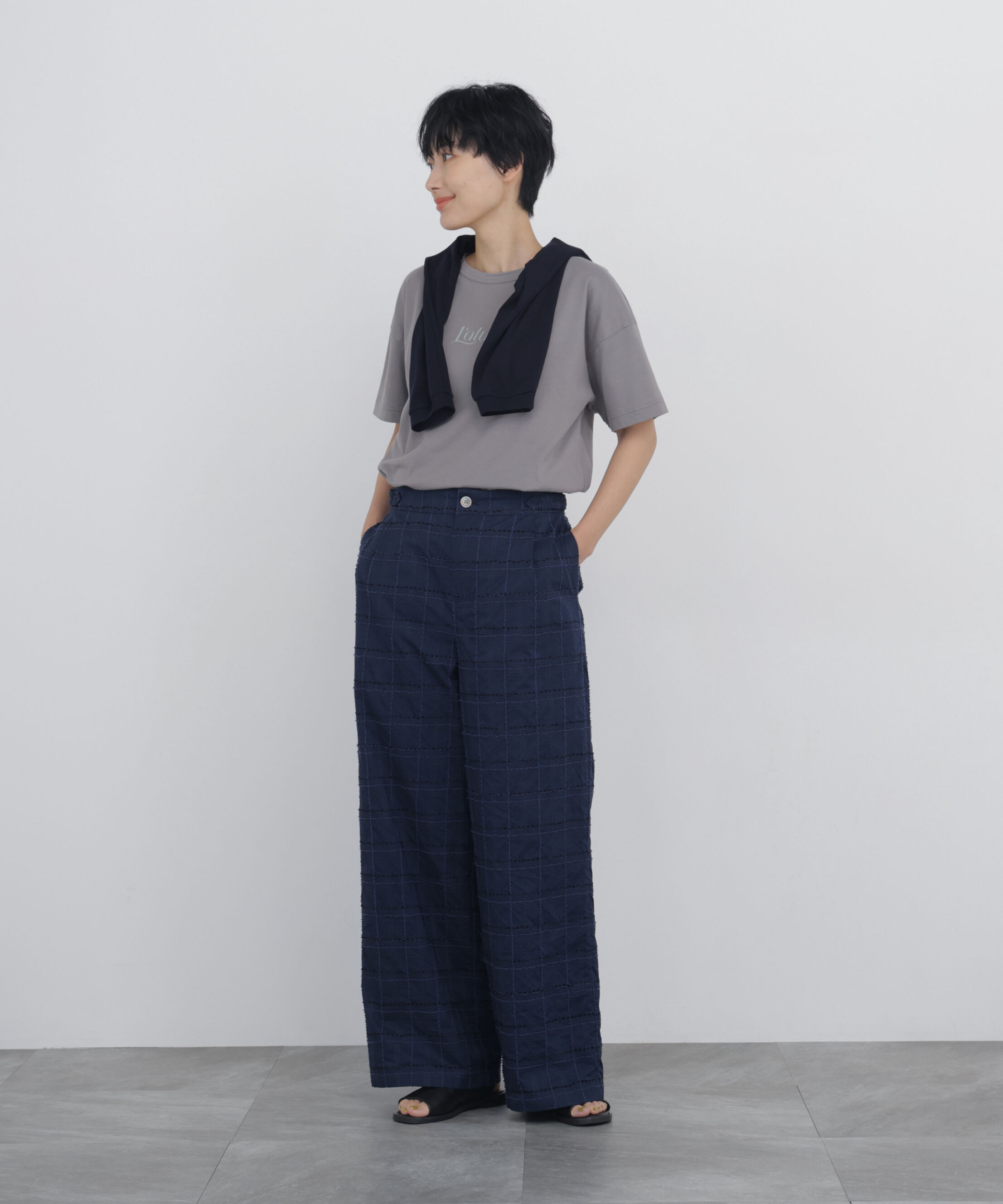 「◆モール刺繍チェック柄パンツ」|その他|