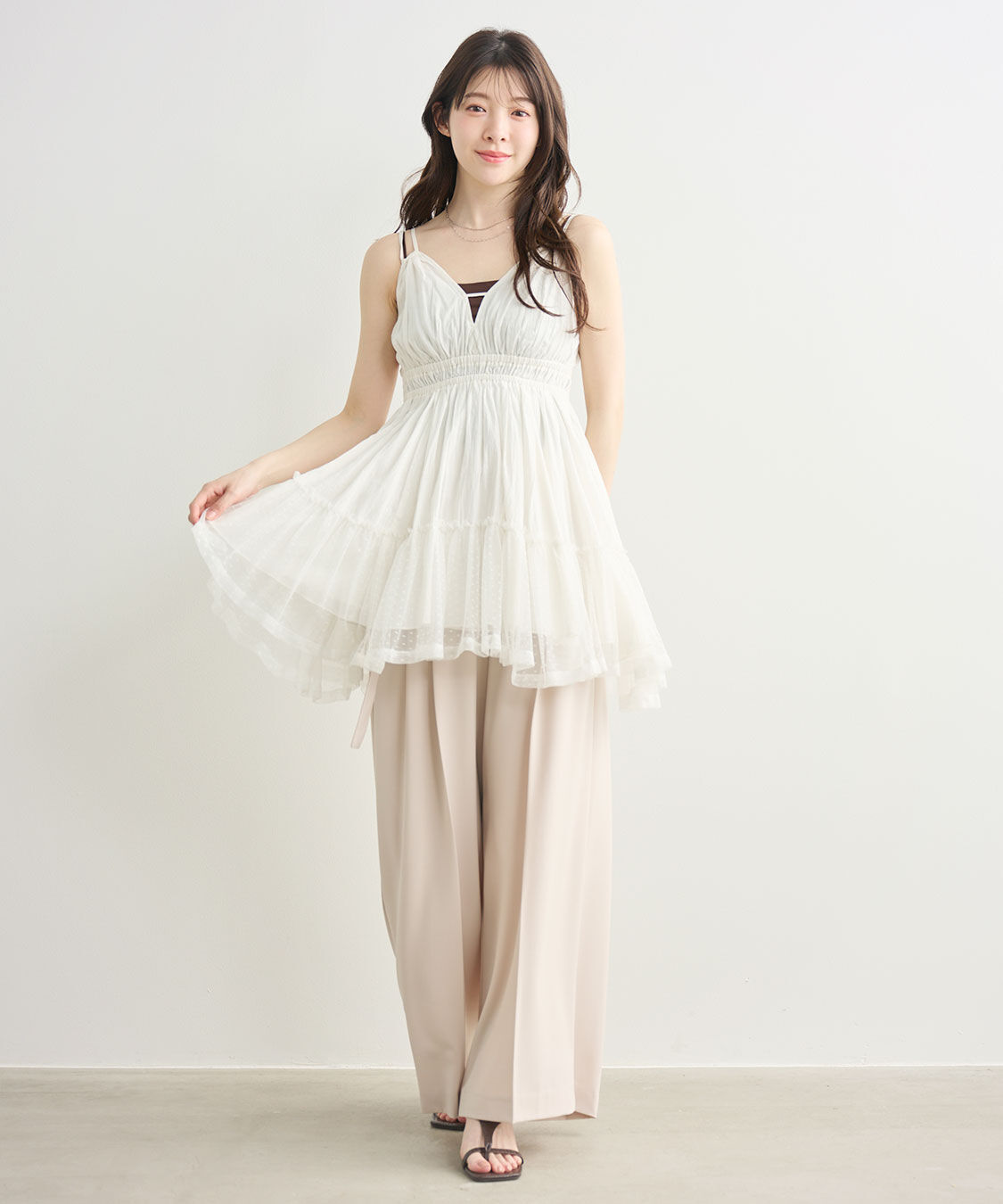 COCO DEAL「ツータックワイドパンツ」|スラックス|