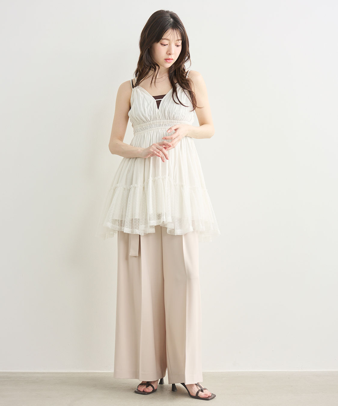 COCO DEAL「ツータックワイドパンツ」|スラックス|