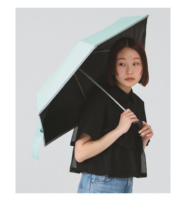 Ray BEAMS 「パイピング 晴雨兼用 折りたたみ傘　　紫外線対策 UVカット 日傘 雨 旅行 レイングッズ」|傘|MINT