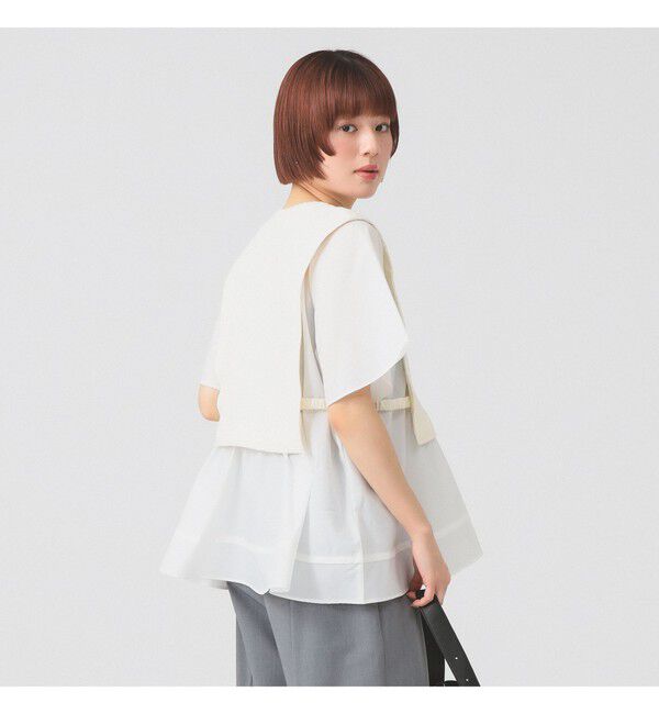 Ray BEAMS 「ケーブル ジャカード キリカエ プルオーバー」|Tシャツ・カットソー|OFF_WHT
