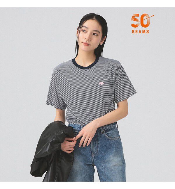 Ray BEAMS 「【別注】DANTON / ストライプ インナー Tシャツ」|Tシャツ・カットソー|NAVY*WHITE