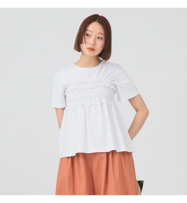 Ray BEAMS 「ビスチェ シャーリング Tシャツ」|Tシャツ・カットソー|WHITE