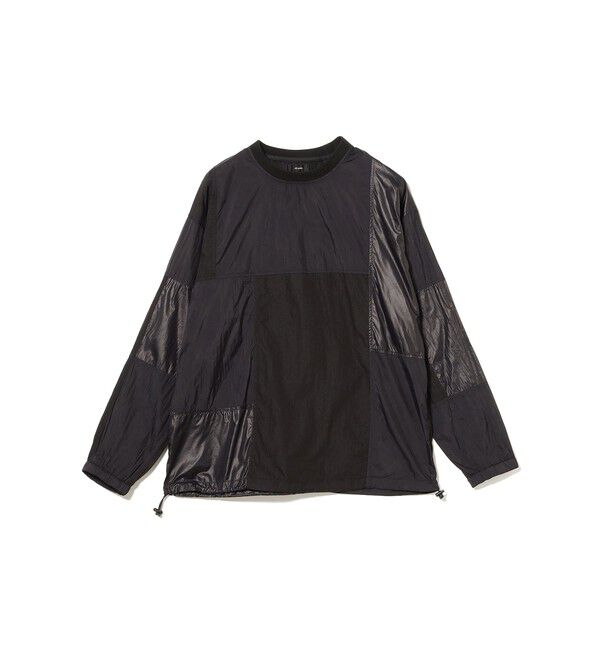 BEAMS「クレイジーパターン ナイロン クルーネック【ワイドフィット】」|Tシャツ・カットソー|BLACK
