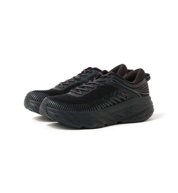 BEAMS「HOKA / BONDI 7」|スニーカー|BLACK/BLACK