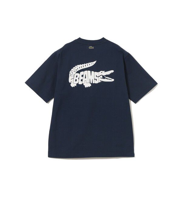 BEAMS「BEAMS｜【別注】LACOSTE / ロゴ Tシャツ｜50周年 別注アイテム｜ヘビー天竺素材｜バックプリント」|Tシャツ・カットソー|