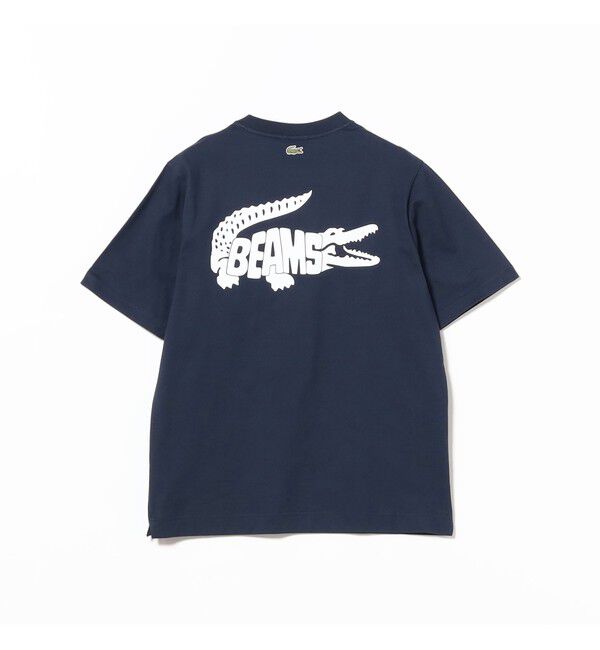 BEAMS「BEAMS｜【別注】LACOSTE / ロゴ Tシャツ｜50周年 別注アイテム｜ヘビー天竺素材｜バックプリント」|Tシャツ・カットソー|