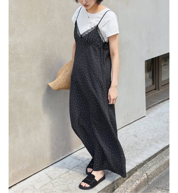 JOURNAL STANDARD「ドットプリントキャミワンピース」|ワンピース|ブラック
