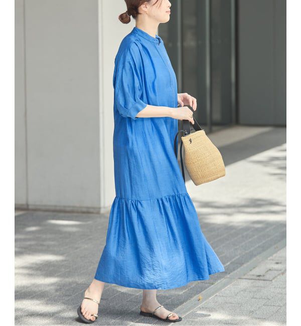 journal standard L'essage「《手洗い可》シアーシルクミックスタックワンピース」|ワンピース|