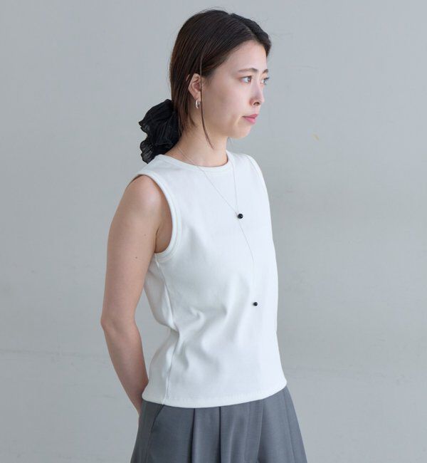  「リブコンパクトノースリーブ」|Tシャツ・カットソー|