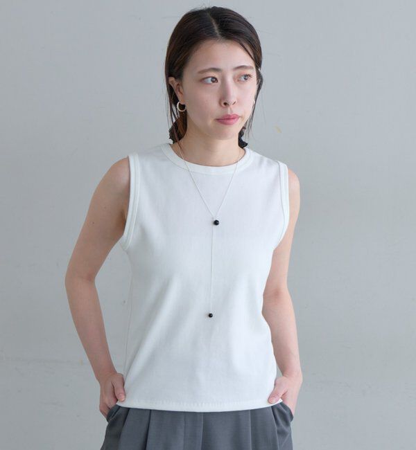  「リブコンパクトノースリーブ」|Tシャツ・カットソー|