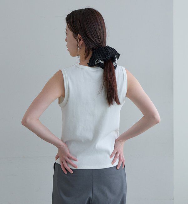  「リブコンパクトノースリーブ」|Tシャツ・カットソー|