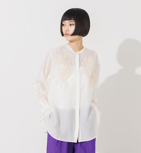 NOMINE「【WEB限定商品】シフォン刺繍ブラウス」|シャツ・ブラウス|