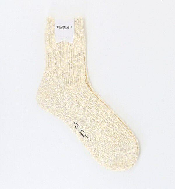 BEAUTY&YOUTH UNITED ARROWS「ビッグ スラブ  クウォータ― ソックス」|ソックス|OFF WHITE