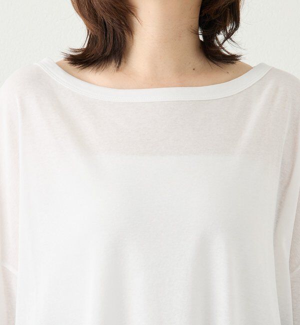  「【接触冷感/吸水速乾/ウオッシャブル】キュプラコットンオーバーサイズTee」|Tシャツ・カットソー|