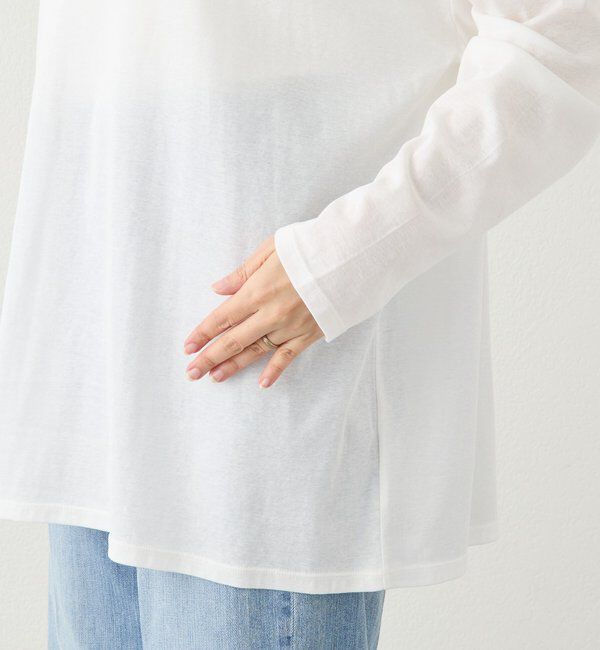  「【接触冷感/吸水速乾/ウオッシャブル】キュプラコットンオーバーサイズTee」|Tシャツ・カットソー|