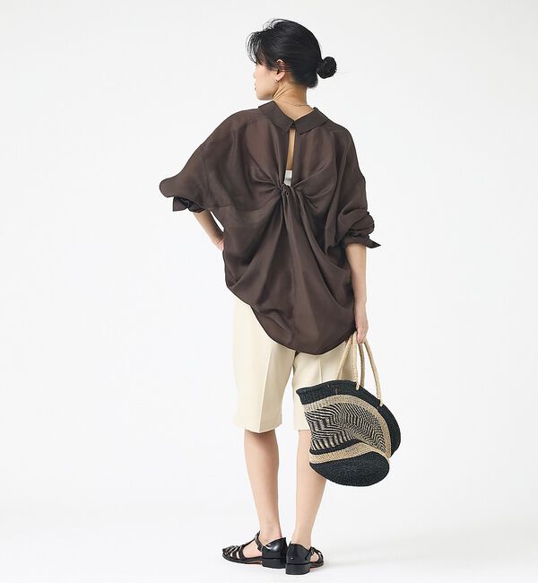 Rouge vif「【2026SS新柄登場】大人気バックツイストストライプシアーシャツ」|シャツ・ブラウス|