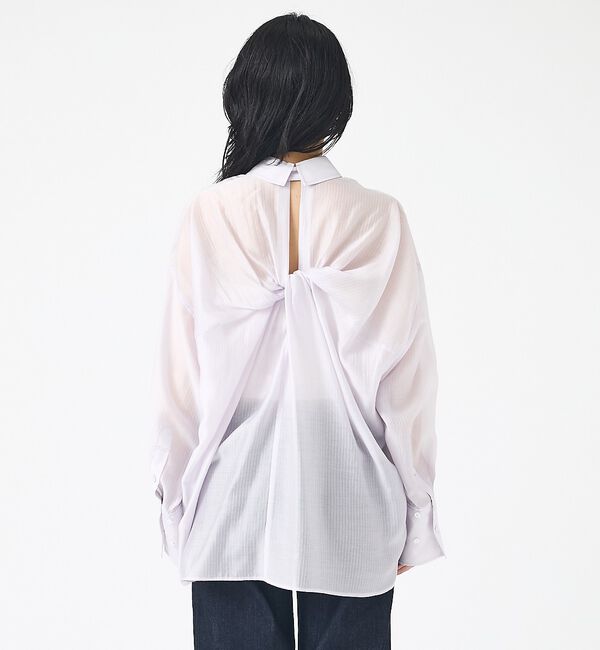 Rouge vif「【2026SS新柄登場】大人気バックツイストストライプシアーシャツ」|シャツ・ブラウス|