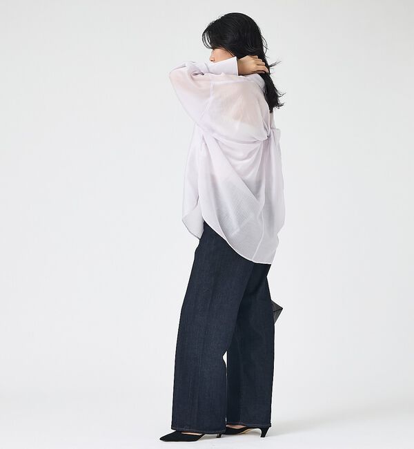 Rouge vif「【2026SS新柄登場】大人気バックツイストストライプシアーシャツ」|シャツ・ブラウス|