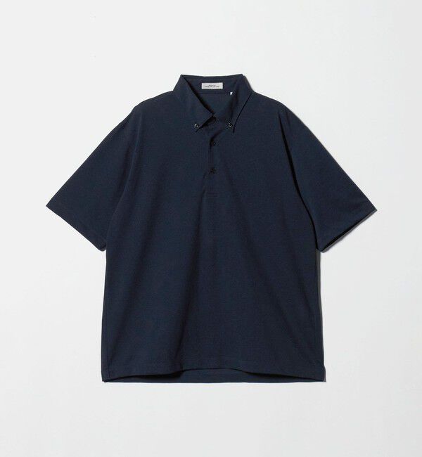 UNITED ARROWS green label relaxing「プライムフレックス ドット メッシュ ボタンダウン ビズポロ ポロシャツ -ストレッチ・吸水速乾・通気性-」|ポロシャツ|NAVY