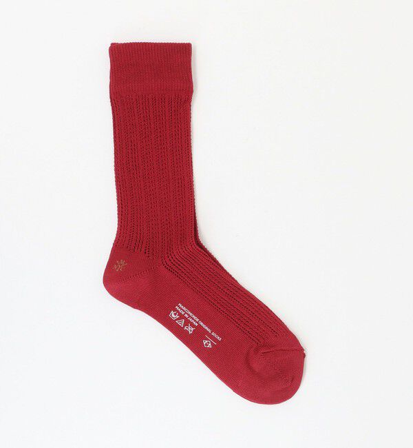 BEAUTY&YOUTH UNITED ARROWS「＜MARCOMONDE＞Eyelet ソックス」|ソックス|RED