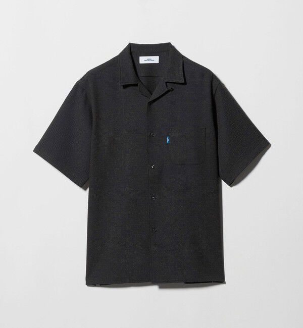 NICE WEATHER「＜NICE WEATHER＞チェックオーバー ショートスリーブ シャツ」|シャツ・ブラウス|DK.BROWN
