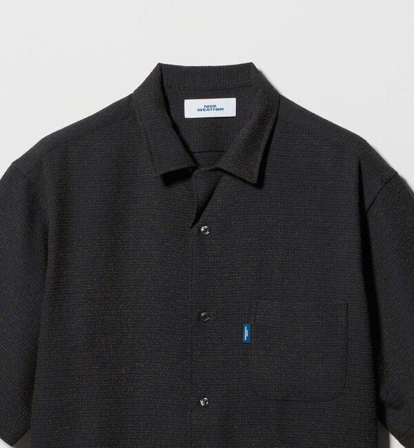 NICE WEATHER「＜NICE WEATHER＞チェックオーバー ショートスリーブ シャツ」|シャツ・ブラウス|