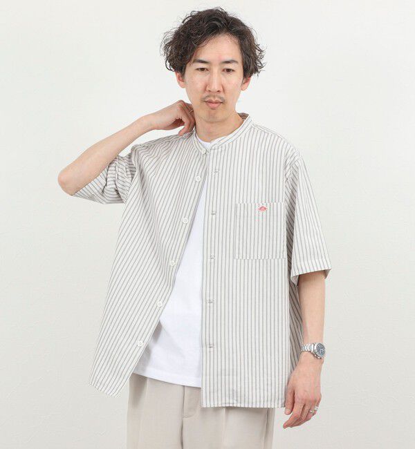 NOLLEY'S goodman「【DANTON/ダントン】BAND COLLAR SHIRT SS 26SS（DT-JD3788 SCP）」|シャツ・ブラウス|