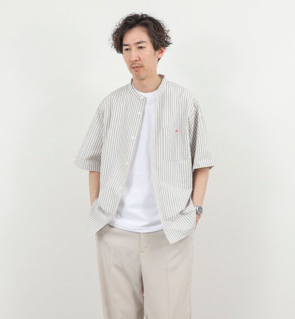 NOLLEY'S goodman「【DANTON/ダントン】BAND COLLAR SHIRT SS 26SS（DT-JD3788 SCP）」|シャツ・ブラウス|