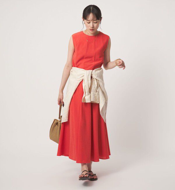 UNITED ARROWS green label relaxing「［size SHORT/TALLあり］ドライクロス ワンピース マシンウォッシャブル 通気性」|ワンピース|ORANGE
