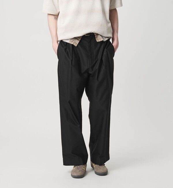 BEAUTY&YOUTH UNITED ARROWS「GIZA モールスキン 2タック パンツ NO.10」|チノ|BLACK