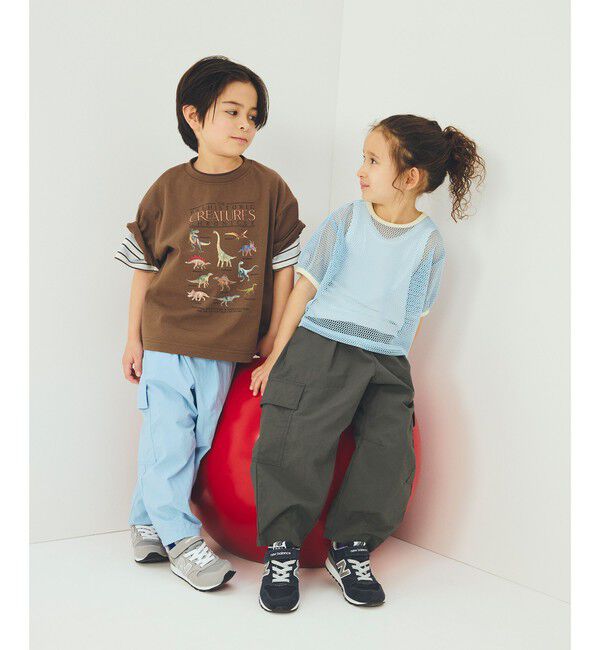 UNITED ARROWS green label relaxing「【スタメンシリーズ】タッサーカーゴパンツ / キッズ  100cm-160cm 撥水 UVカット」|チノ|