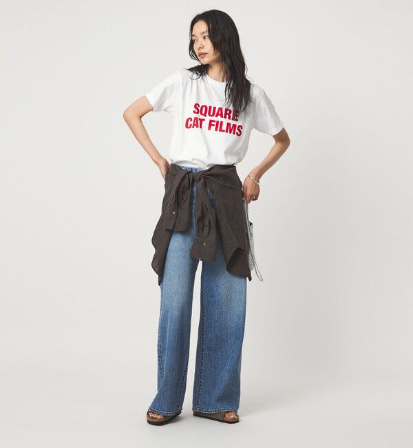 UNITED ARROWS green label relaxing「【別注】＜SQUARE CATFILMS＞フォトプリント Tシャツ」|Tシャツ・カットソー|