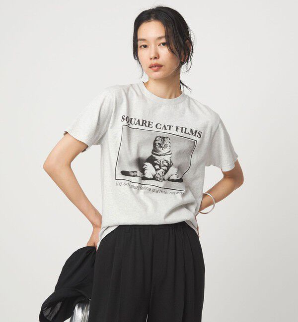 UNITED ARROWS green label relaxing「【別注】＜SQUARE CATFILMS＞フォトプリント Tシャツ」|Tシャツ・カットソー|