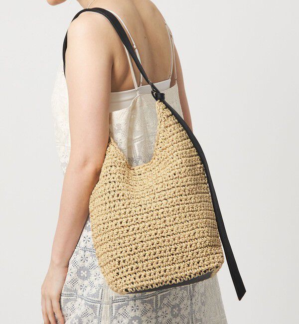 UNITED ARROWS green label relaxing「ペーパーコード ショルダーバッグ」|かごバッグ|NATURAL