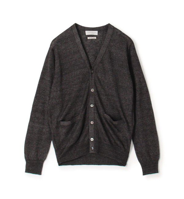 TOMORROWLAND MENS「TOMORROWLAND tricot ティントリネン Vネックカーディガン」|カーディガン|19 ブラック