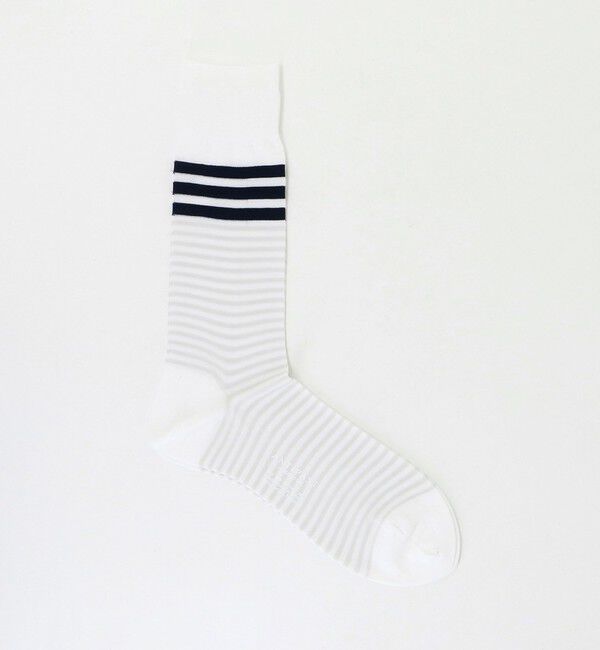 UNITED ARROWS「＜ANTIPAST＞カラーボーダー ソックス」|ソックス|WHITE