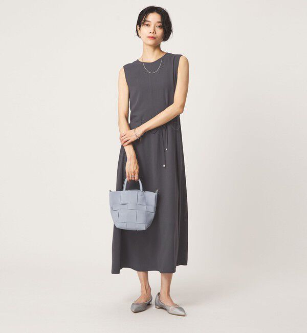 UNITED ARROWS green label relaxing「［size SHORTあり］ジョーゼット テント ワンピース マシンウォッシャブル 接触冷感」|ワンピース|DK.GRAY