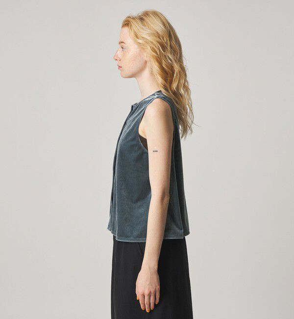 STEVEN ALAN「＜Steven Alan＞ベロア ノースリーブ」|カーディガン|