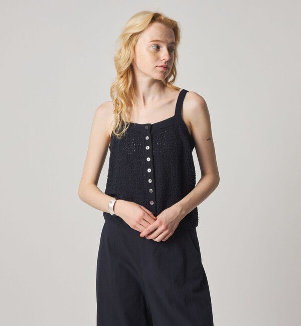 STEVEN ALAN「＜Steven Alan＞ハンド ニット キャミソール」|ニット・セーター|NAVY