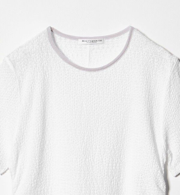 BEAUTY&YOUTH UNITED ARROWS「ベロア パイピング ギャザー カットソー」|Tシャツ・カットソー|