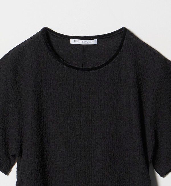 BEAUTY&YOUTH UNITED ARROWS「ベロア パイピング ギャザー カットソー」|Tシャツ・カットソー|