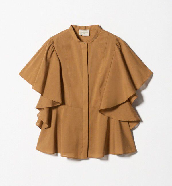 UNITED ARROWS「オーガンジー ペプラム フレア ブラウス ‐ウォッシャブル‐」|シャツ・ブラウス|