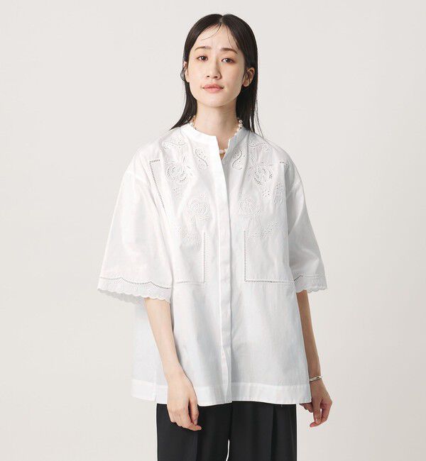 UNITED ARROWS「カットワーク シャツ ブラウス」|シャツ・ブラウス|OFF WHITE