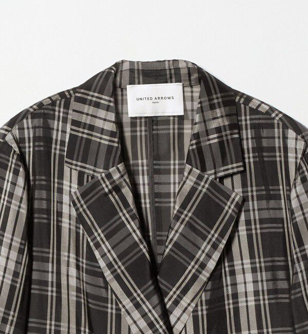UNITED ARROWS「シアー テーラード チェック ジャケット ‐ウォッシャブル‐」|テーラードジャケット|