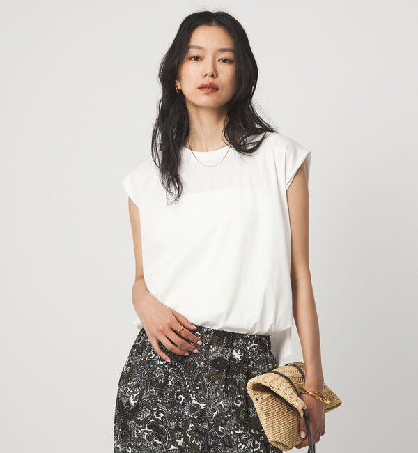 UNITED ARROWS green label relaxing「フレンチスリーブ Tシャツ 汗染み防止」|Tシャツ・カットソー|OFF WHITE